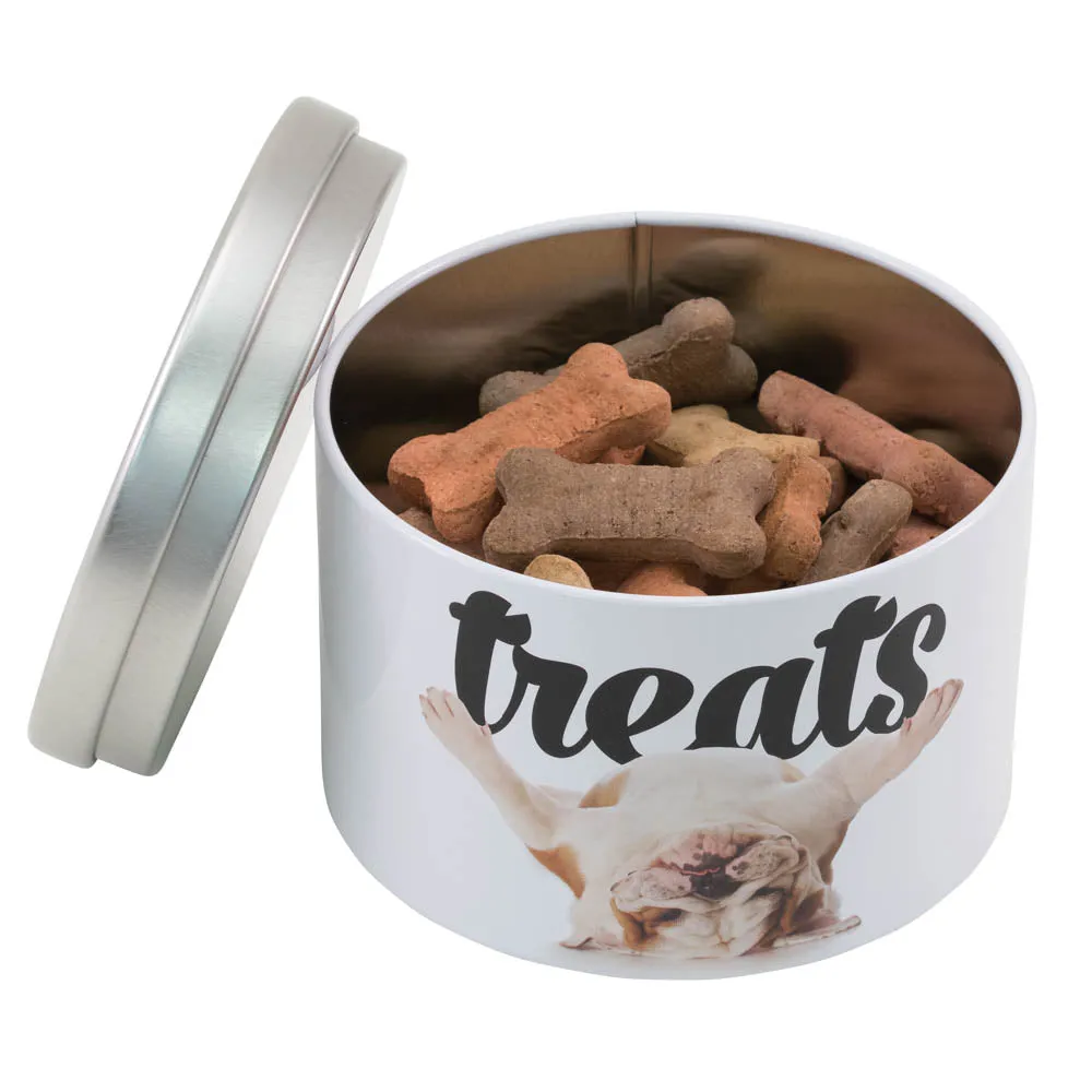 PawPrints Small Treat Tin, Bulldog