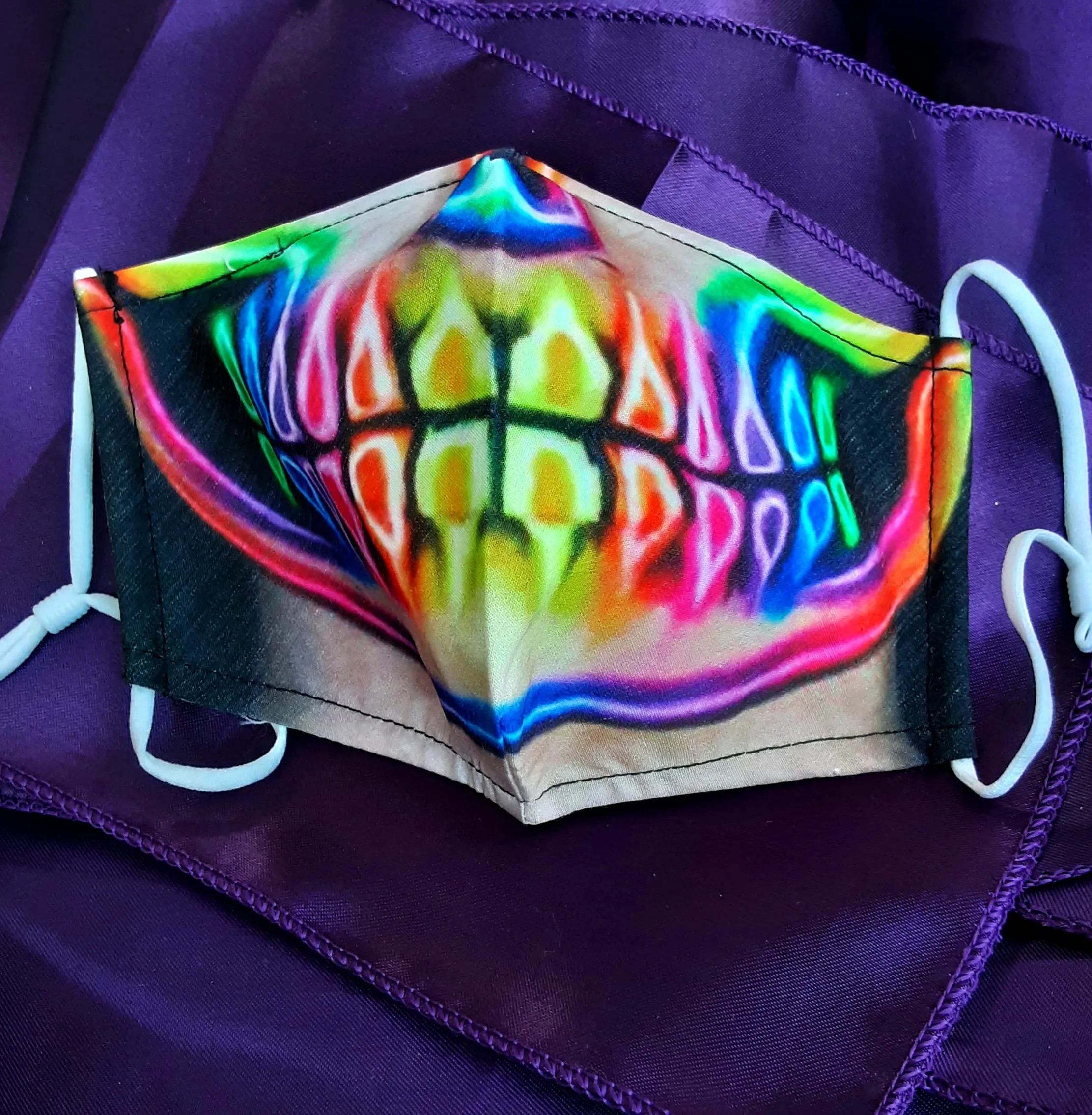 Rainbow Skull Facemask