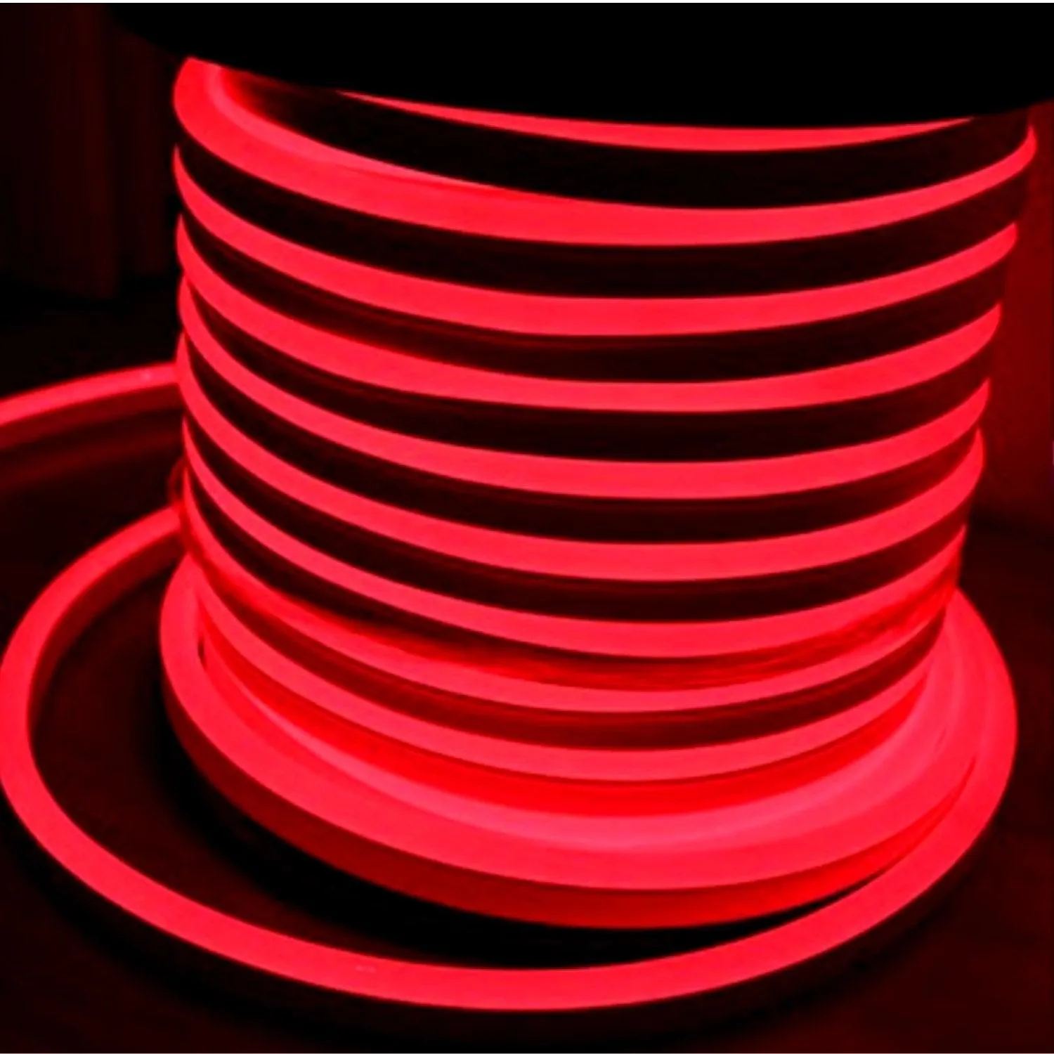 Red LED Neon Flex 220V 240V 8x16mm 120LEDs/m IP65 Waterproof with UK Plug