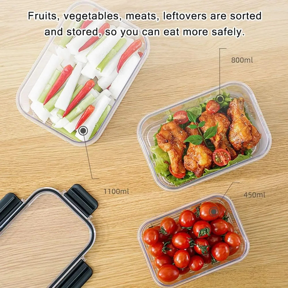 SET OF 3 ACRYLIC FOOD CONTAINER BOXES