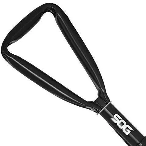 SOG Folding Shovel Survival Shovel – Entrenching Tool 18.25 Inch Foldable Shovel Camping Shovel w/ Wood Saw Edge and Tactical Shovel Carry Case (F08-N)