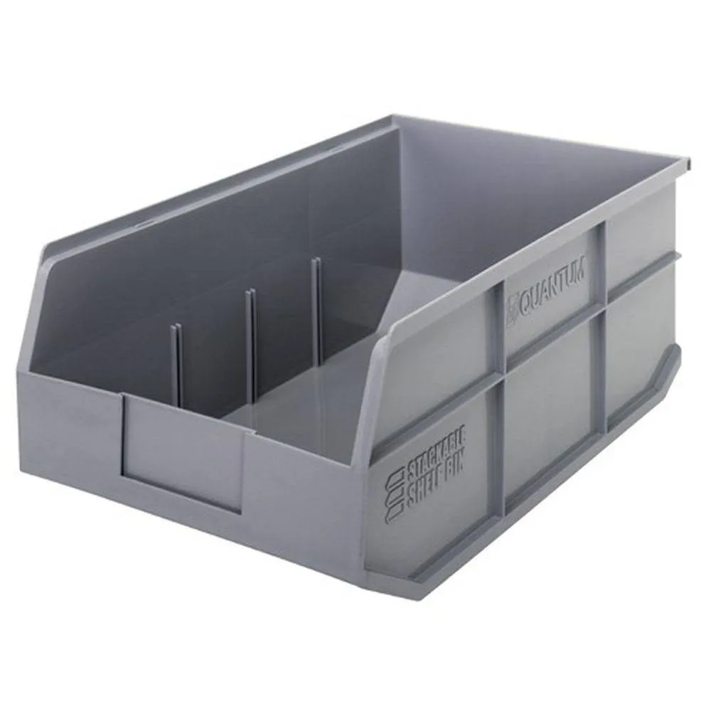 Stackable Shelf Bins 11"W x 18"L (6 Pack)