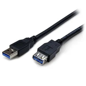 Startech.Com 2M Black Superspeed Usb 3.0 Extension Cable A To A - Male To Female Usb 3.0 Extender Cable - Usb 3.0 Extens