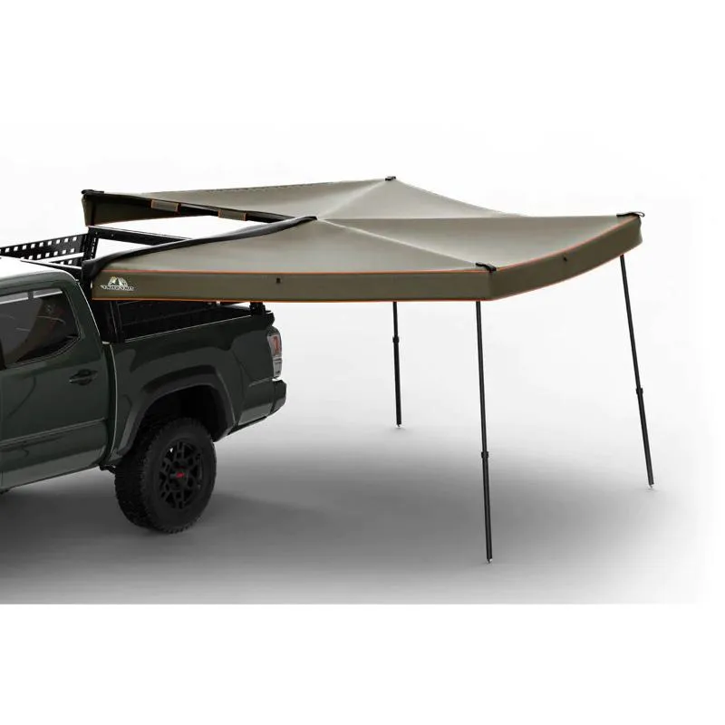 Tuff Stuff Overland 270 Degree Awning, Compact, Driver Side, C-Channel Aluminum, Olive