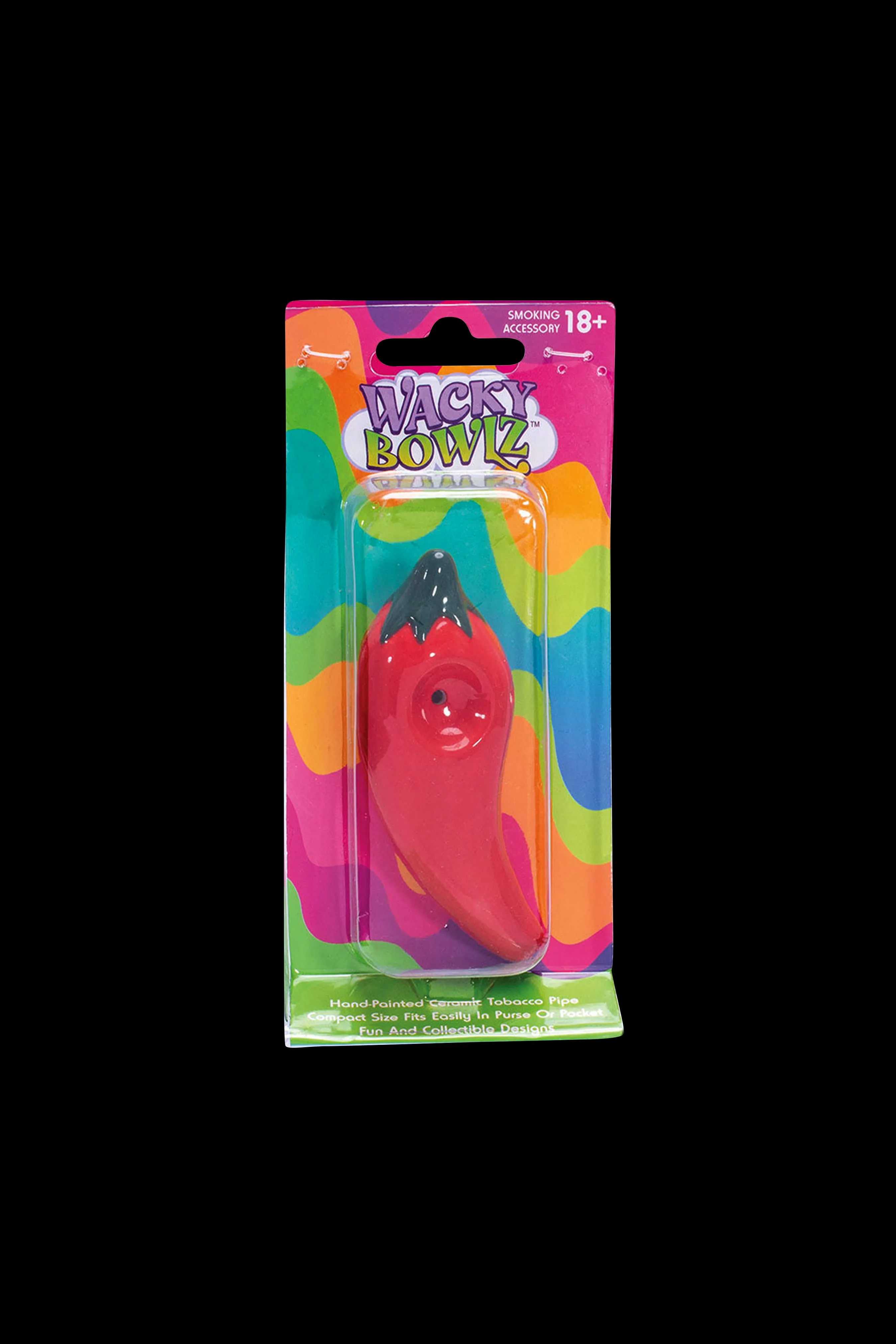 Wacky Bowlz Chili Pepper Ceramic Hand Pipe