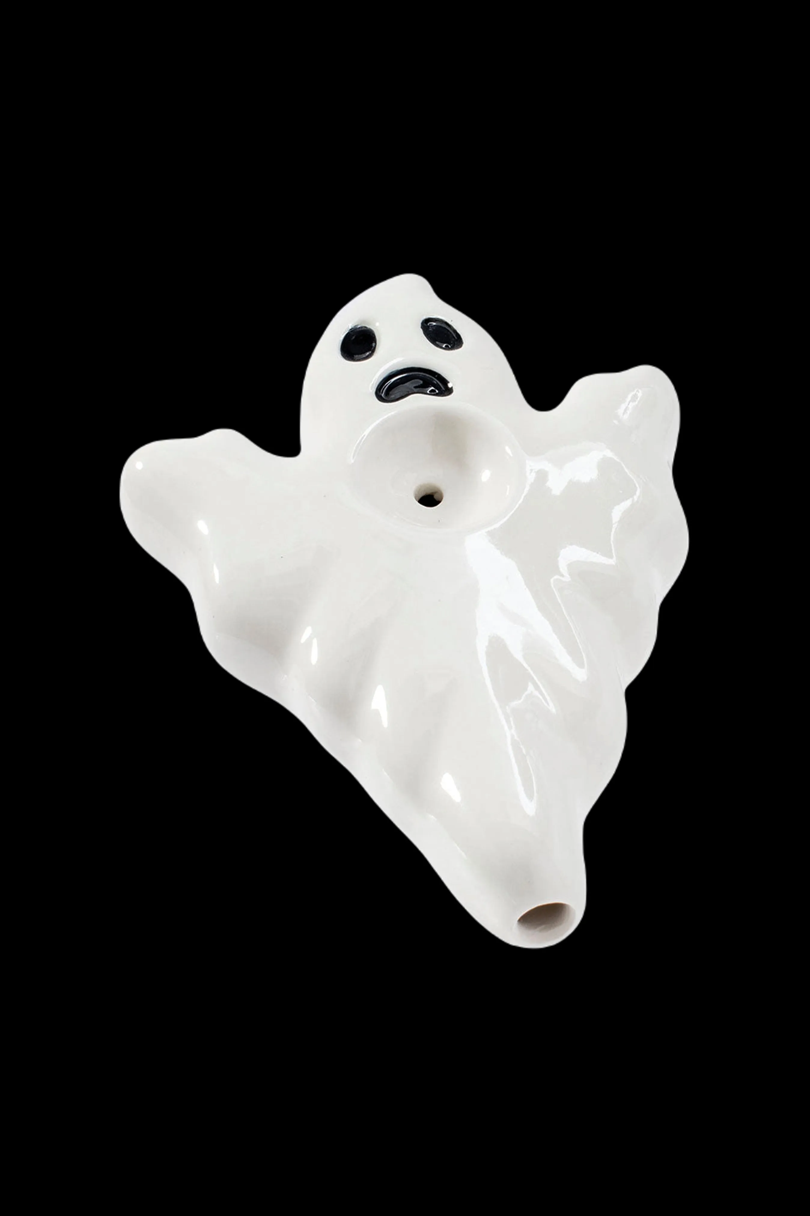 Wacky Bowlz Ghost Ceramic Hand Pipe