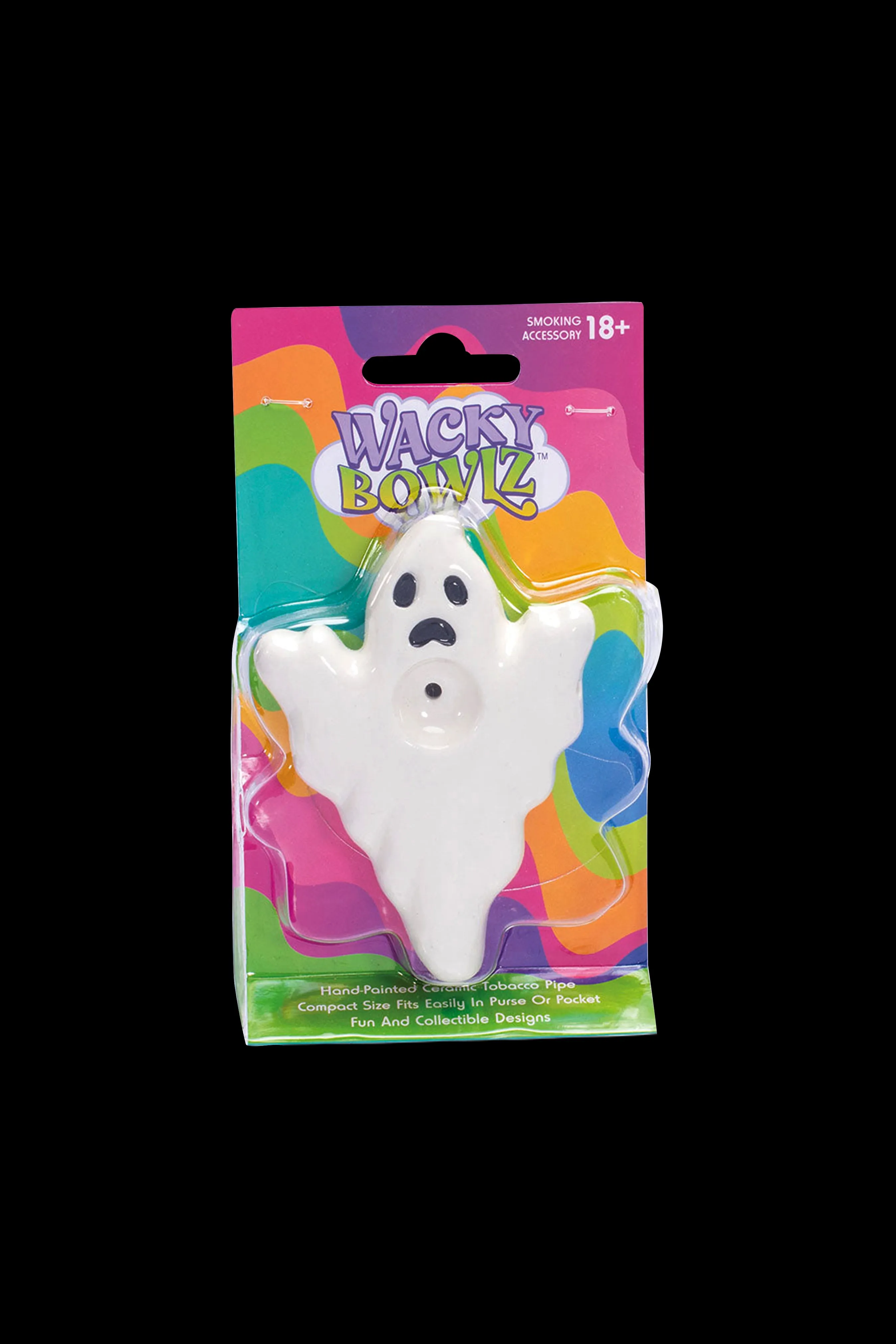 Wacky Bowlz Ghost Ceramic Hand Pipe