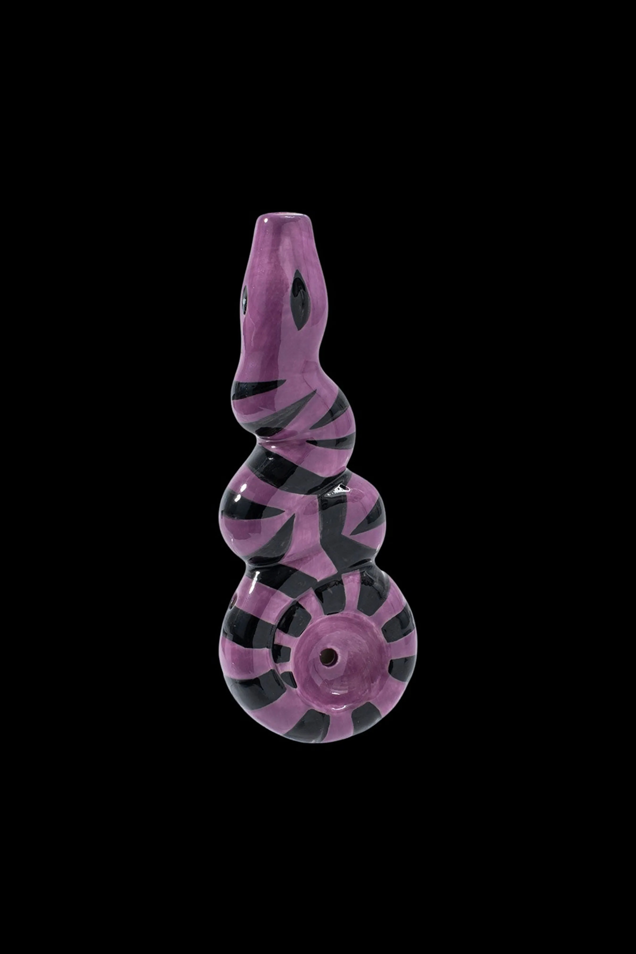 Wacky Bowlz Purple Snake Ceramic Pipe