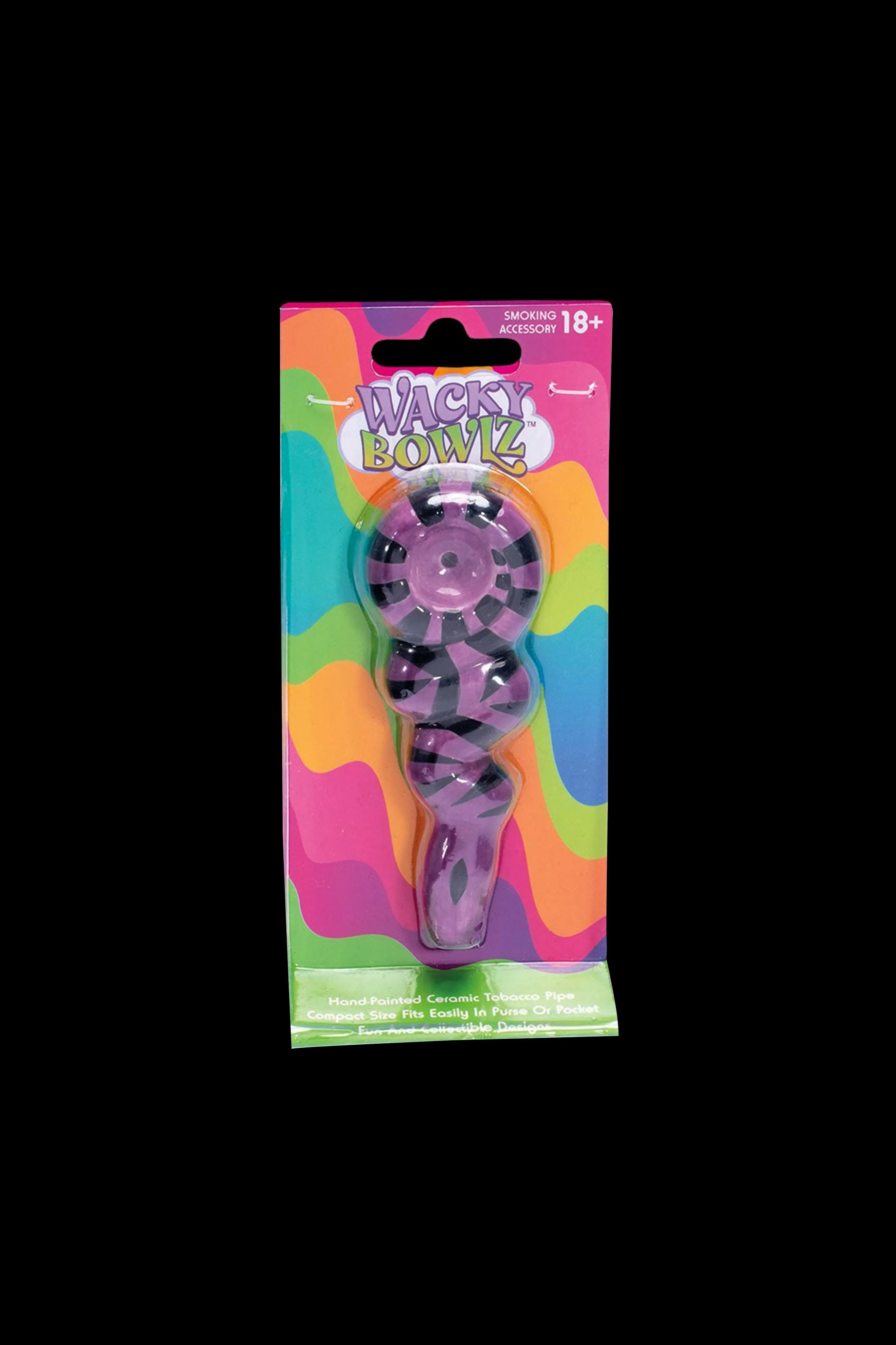 Wacky Bowlz Purple Snake Ceramic Pipe