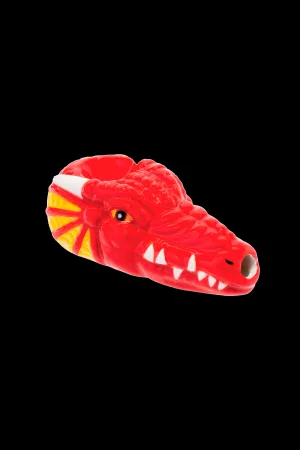 Wacky Bowlz Red Dragon Ceramic Hand Pipe